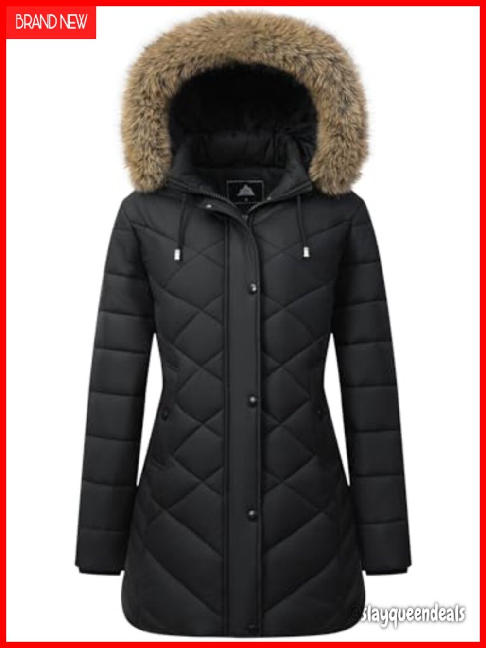 Long Warm Winter Coat Windproof Fleece Lined Down Jacket Waterproof Puffer with